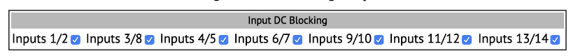 Configuration ToolのInput DC Blocking設定